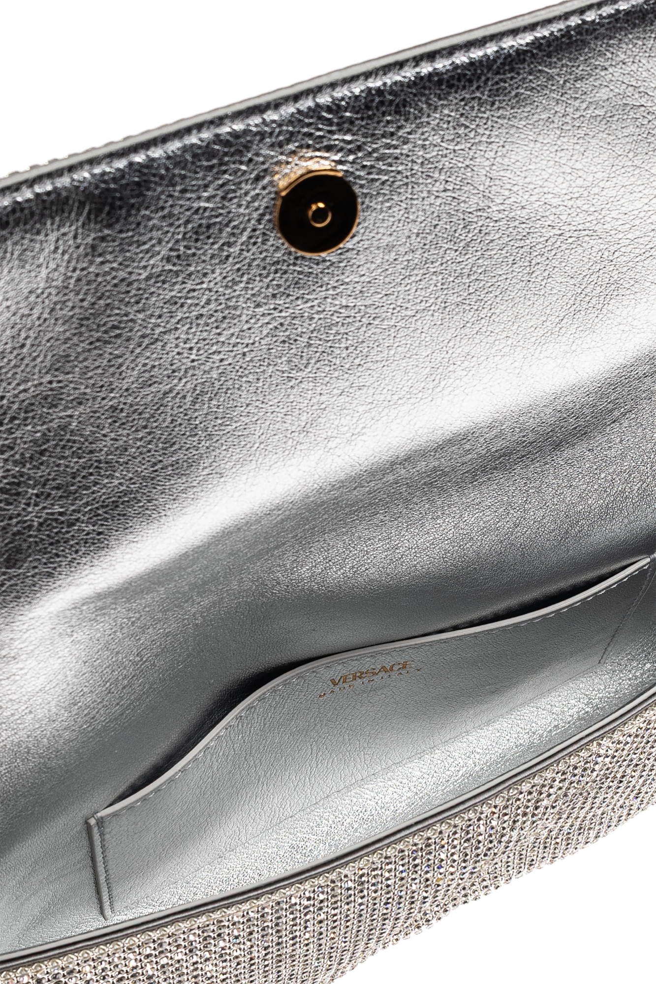 バッグ・カバンその他 VERSACE Women Bags 1A15325 1019867 1T04V SILVER Silver Clutch bag with shimmering crystals Versace - Vitkac AS
